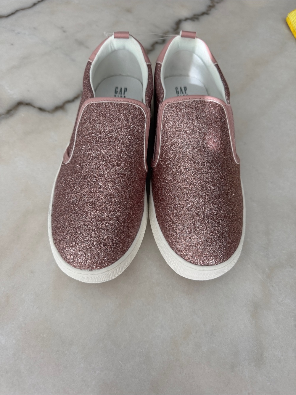GAP Girls Pink Glitter Slip-On Sneakers